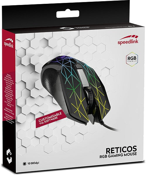 SPEEDLINK Reticos RGB mus Spil Højre hånd USB Type-A 10000 dpi