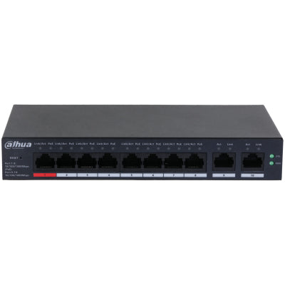 Dahua Technology DH-CS4010-8GT-110 netværksswitch Administreret L2 Gigabit Ethernet (10/100/1000) Strøm over Ethernet (PoE) Sort