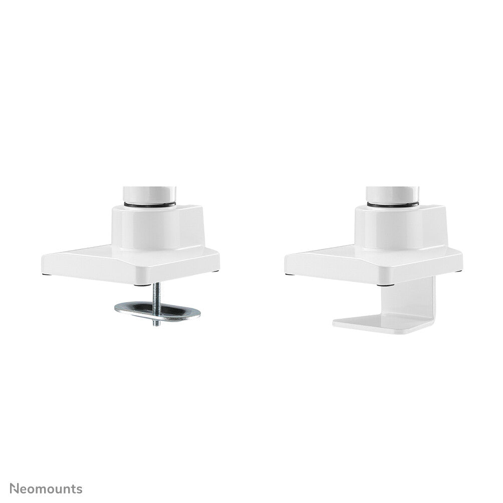 Neomounts NM-D775WHITEPLUS Monitor arm 10-49" - gas spring - Topfix - 180°-stop