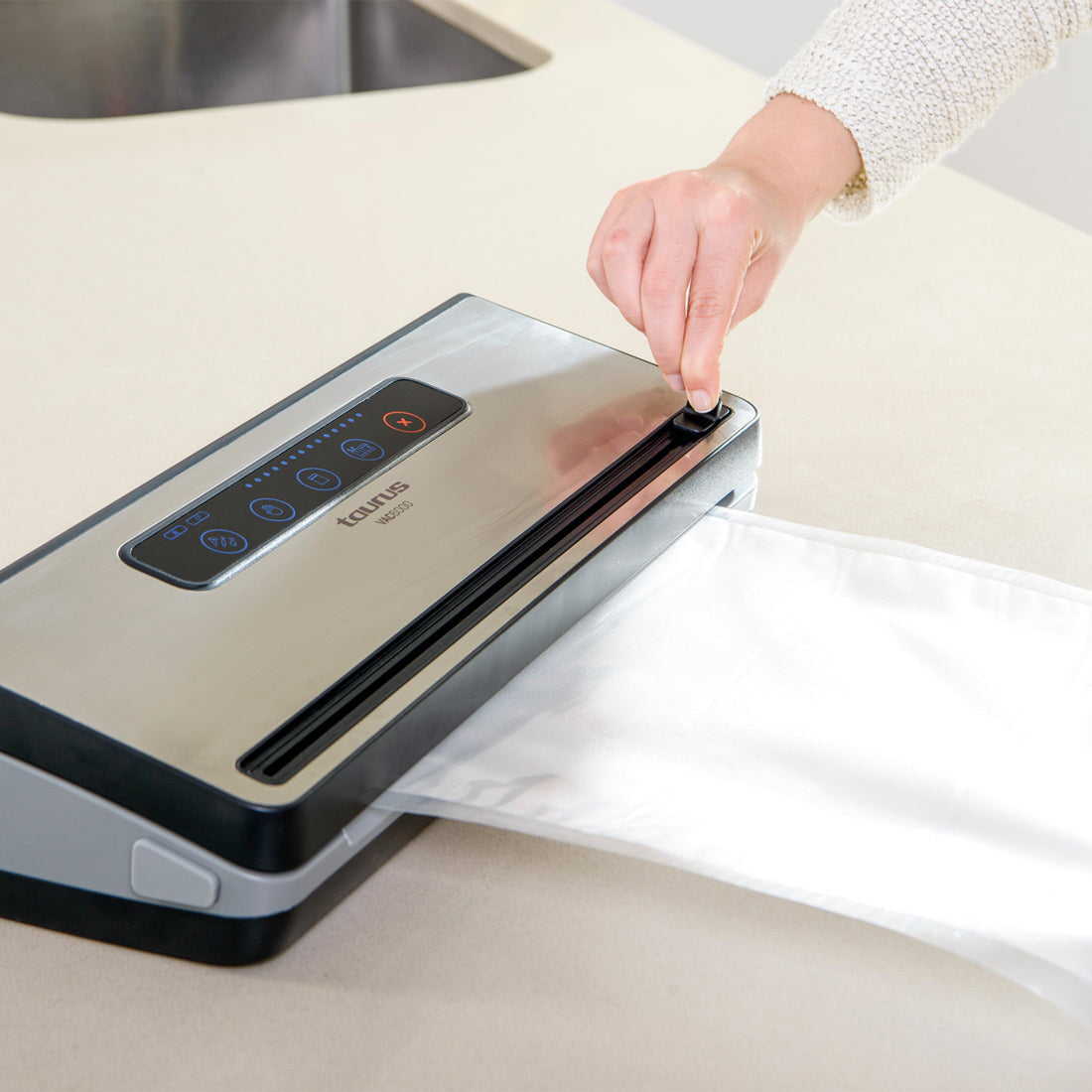 Taurus VAC 6000 vakuum forsegler Sort, Rustfrit stål