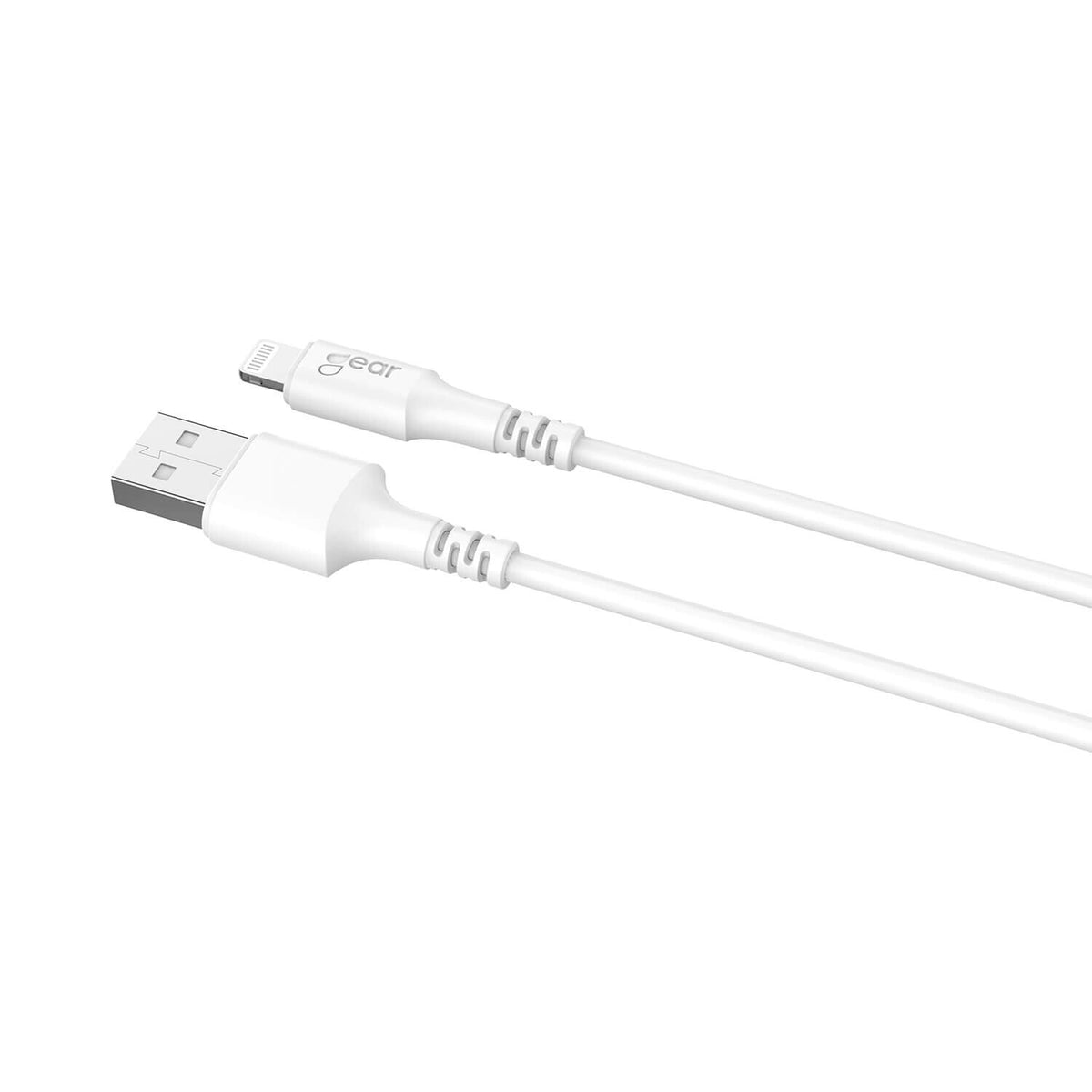 Gear Rundt ladekabel Lightning til USB-A 0,3m Hvid MFI