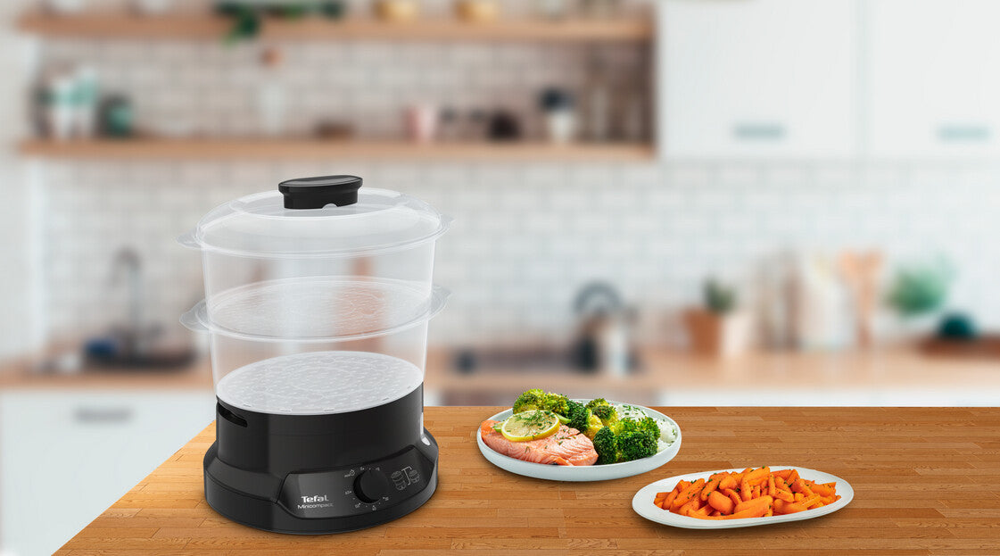 Tefal Minicompact VC139810 dampkoger 2 kurv(e) Fritstående 800 W Sort