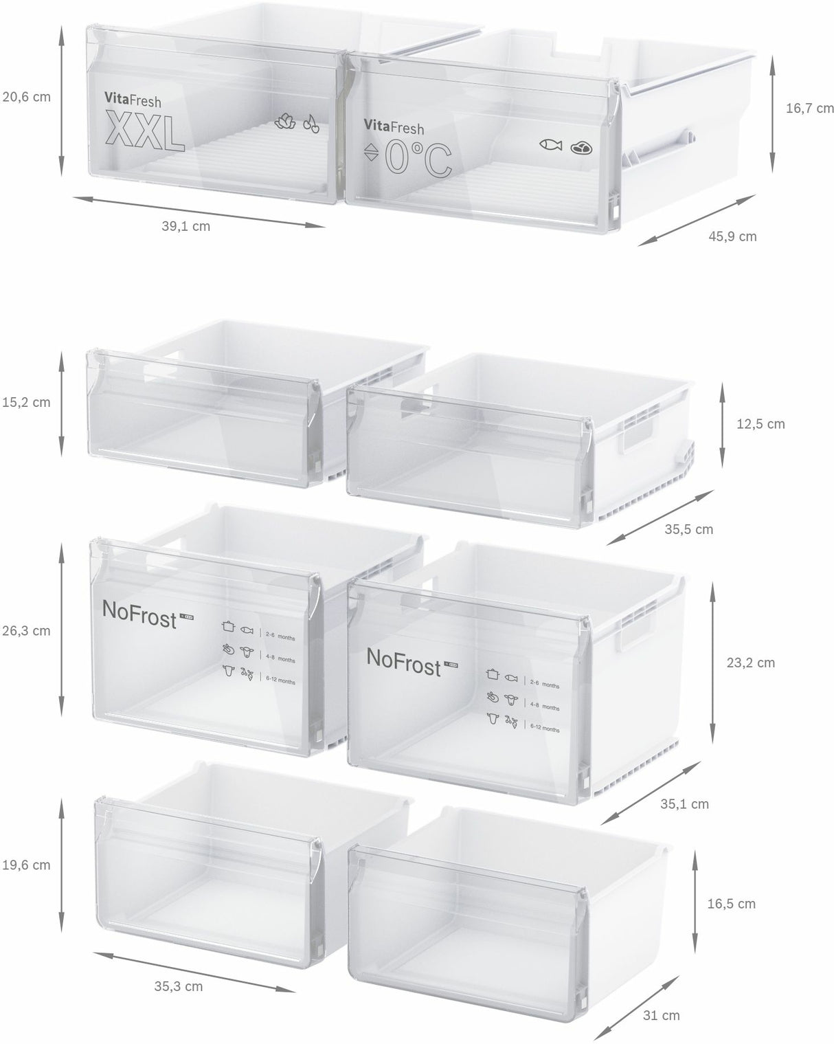 Bosch Serie 4 KFN96VPEA side-by-side køle-fryseskab Fritstående 605 L Rustfrit stål