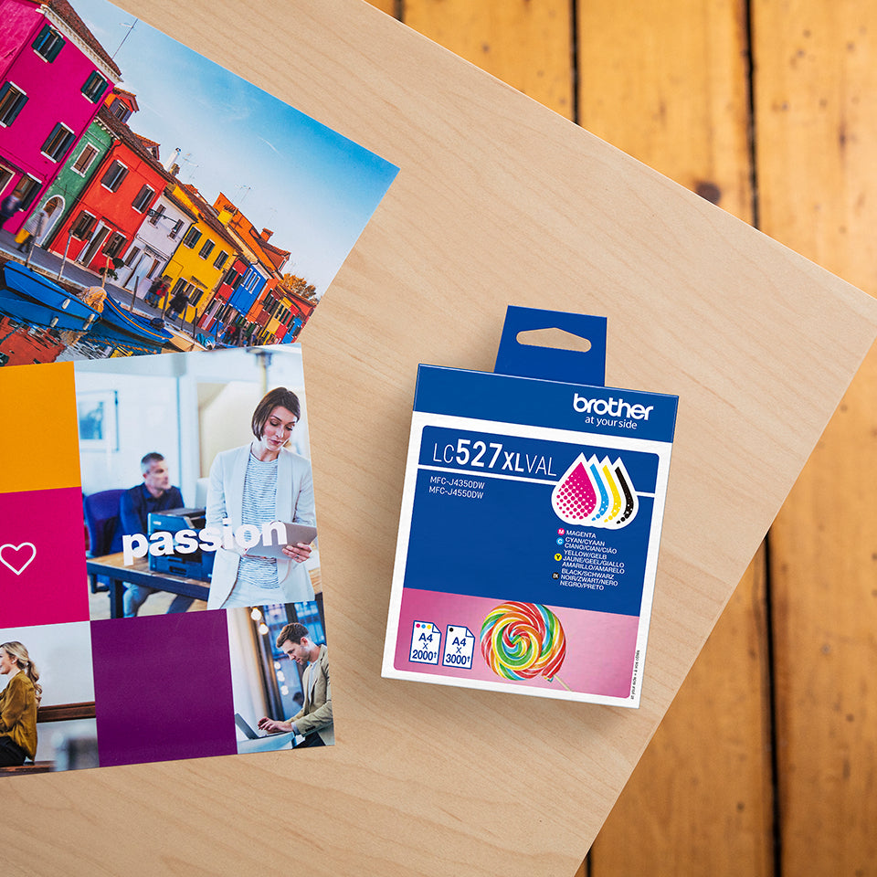 Brother LC527XLVAL blækpatron 4 stk Original Højt (XL) udbytte Sort, Blå, Magenta, Gul