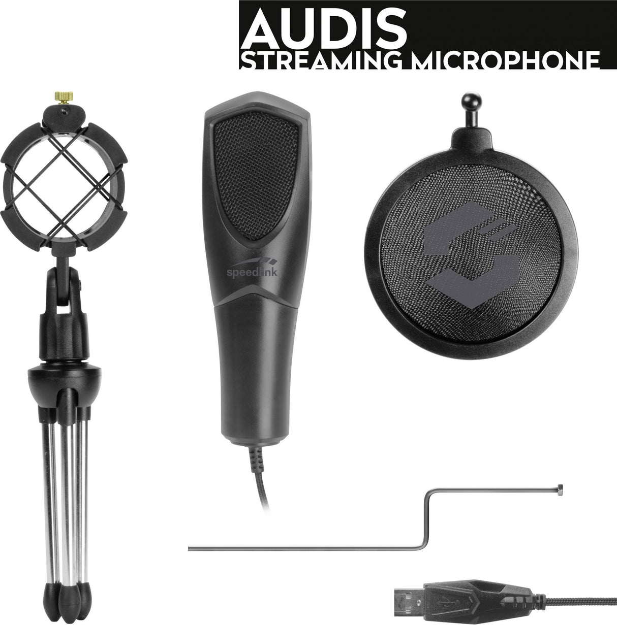 SPEEDLINK AUDIS Sort Bordmikrofon
