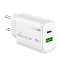 MediaRange MRMA112-2 oplader til mobil enhed Smartphone, Tablet Hvid Vekselstrøm Hurtig opladning Indendørs