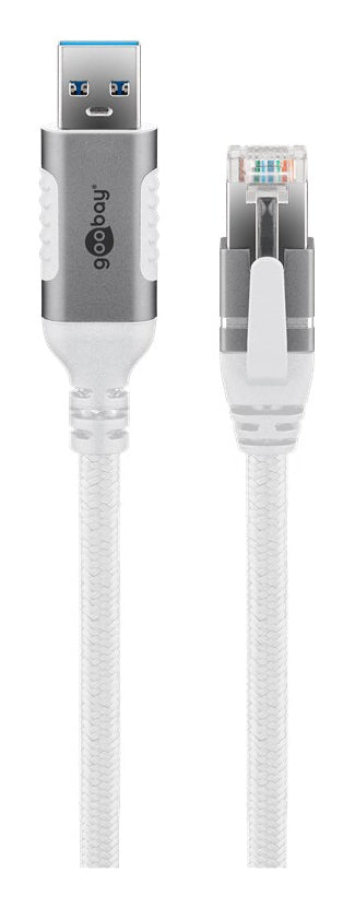 Goobay USB 3.0 til RJ45 netværksadapter 1 m CAT6 1 Gbit/s Hvid