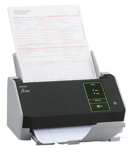 Ricoh fi-8040 ADF + manuel indføringsscanner 600 x 600 dpi A4 Sort, Grå