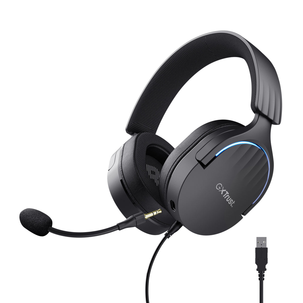 Trust GXT 490 FAYZO Headset Ledningsført Spil USB Type-A Sort