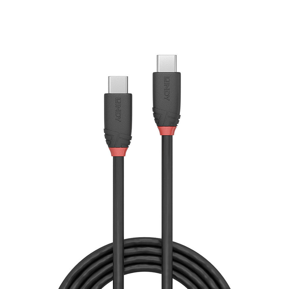 Lindy 36905 USB-kabel USB 3.2 Gen 1 (3.1 Gen 1) 0,5 m USB C 10 Gbit/sek. Sort
