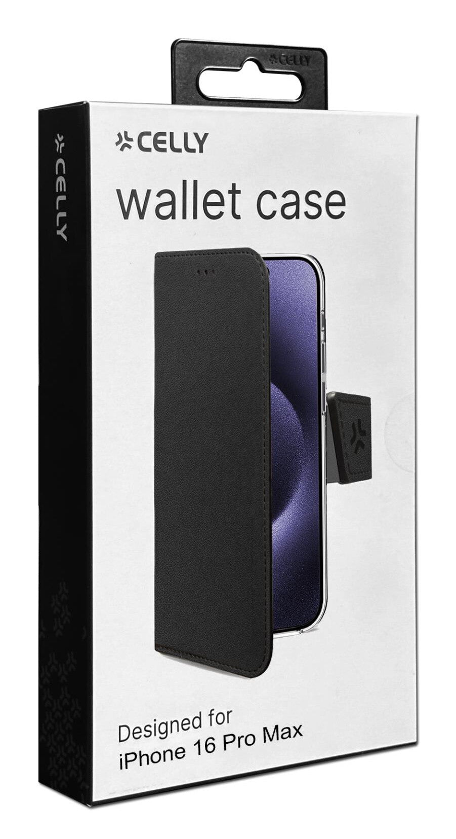 Celly WALLY1081 mobiltelefon etui 17,5 cm (6.9") Tegnebogsetui Sort