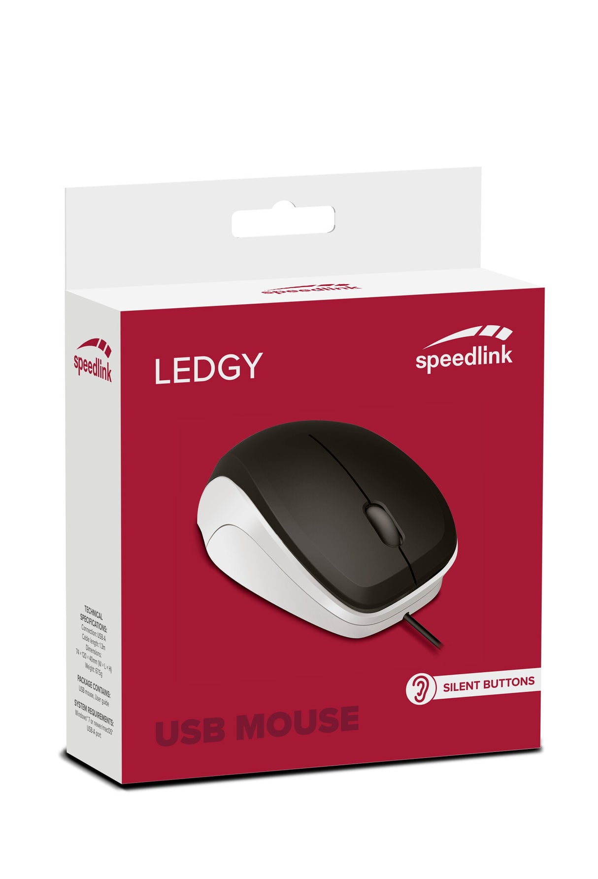 SPEEDLINK SL-610015-BKWE mus Kontor USB Type-A Optisk 900 dpi