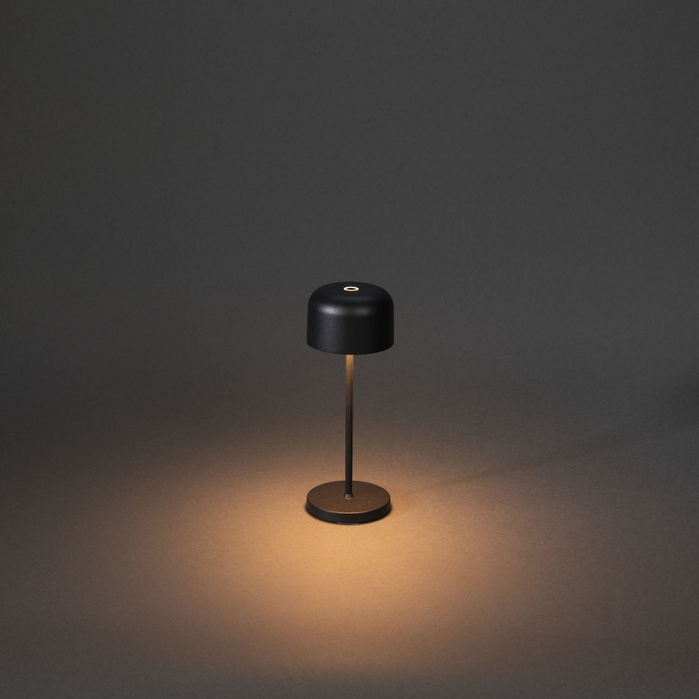 Konstsmide Lille mini sort bordlampe portable
