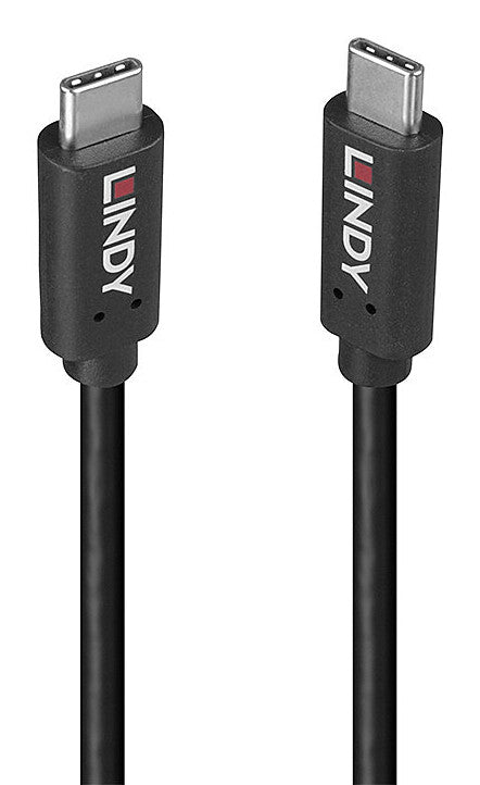 Lindy 36976 USB-kabel USB 3.2 Gen 2x2 1 m USB C 20 Gbit/sek. 100 W Sort