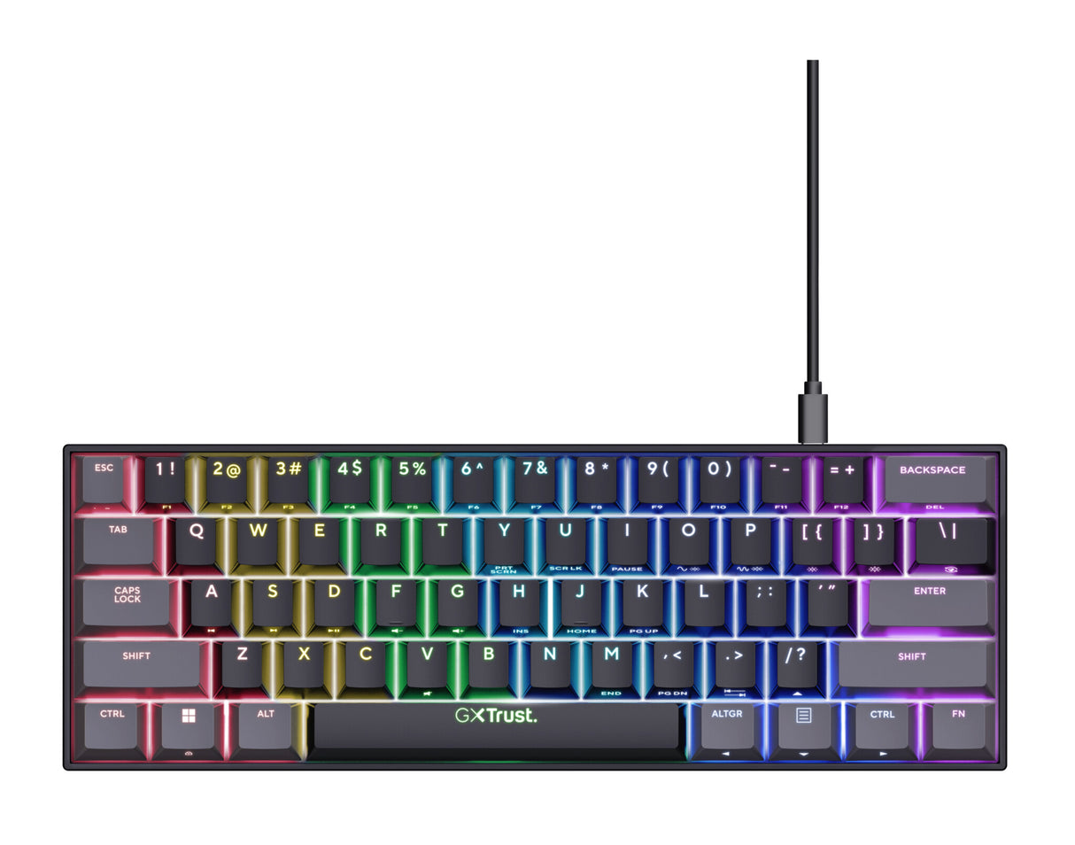 Trust GXT 867 Acira tastatur Spil USB QWERTY US engelsk Sort