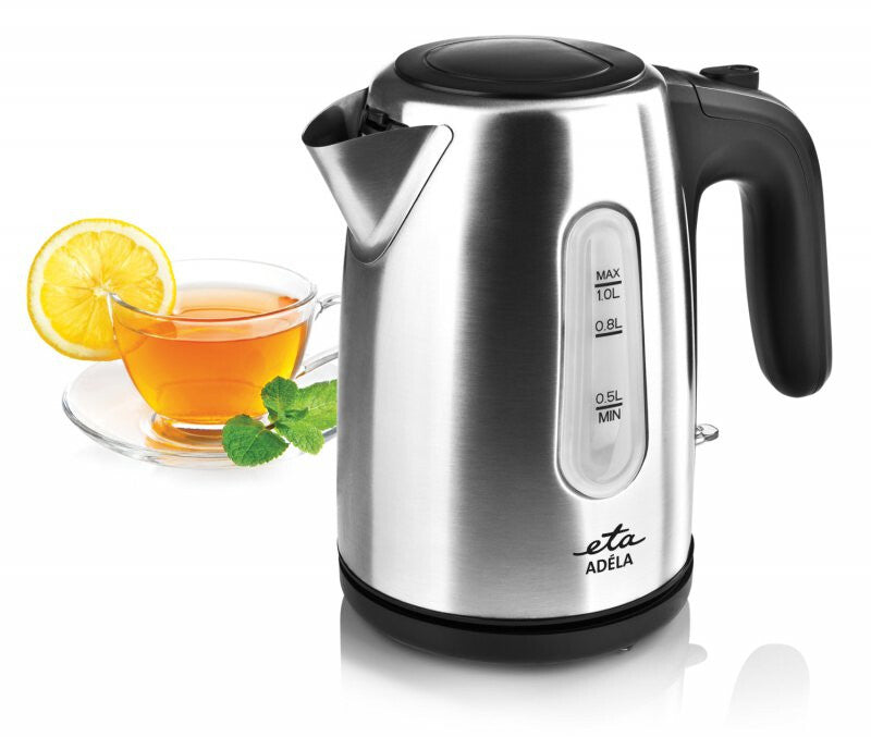 Eta 160490000 elkedel 1 L 1600 W Sort, Rustfrit stål