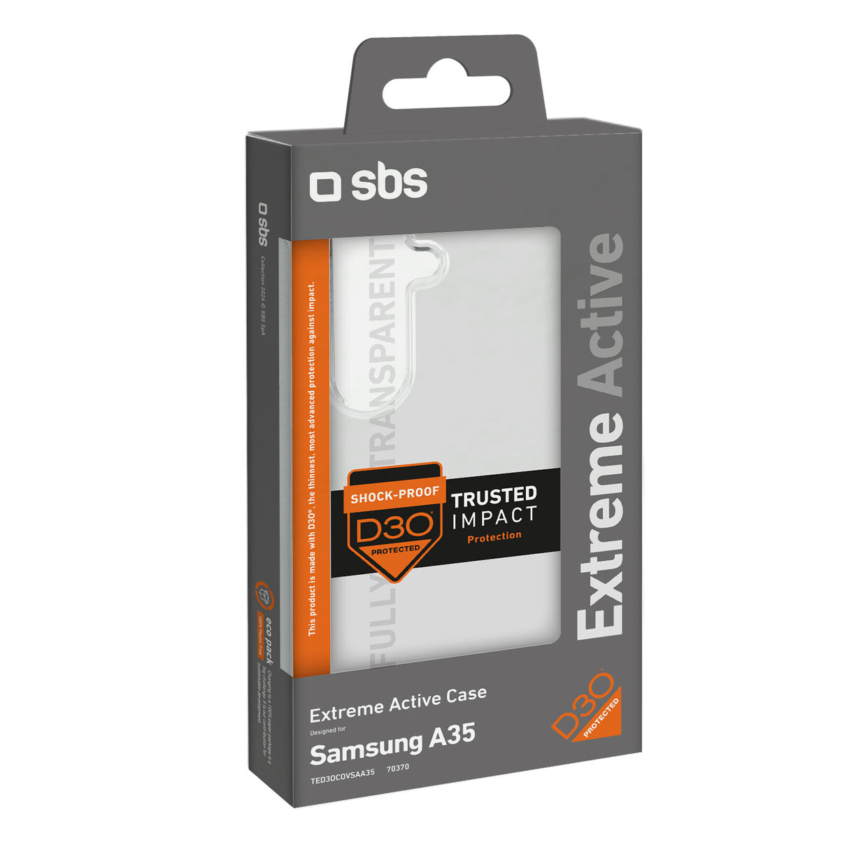SBS TED3OCOVSAA35 mobiltelefon etui 16,8 cm (6.6") Cover Transparent