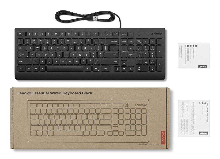 Lenovo 4Y41R64633 tastatur Hjemme/kontor USB US engelsk Sort