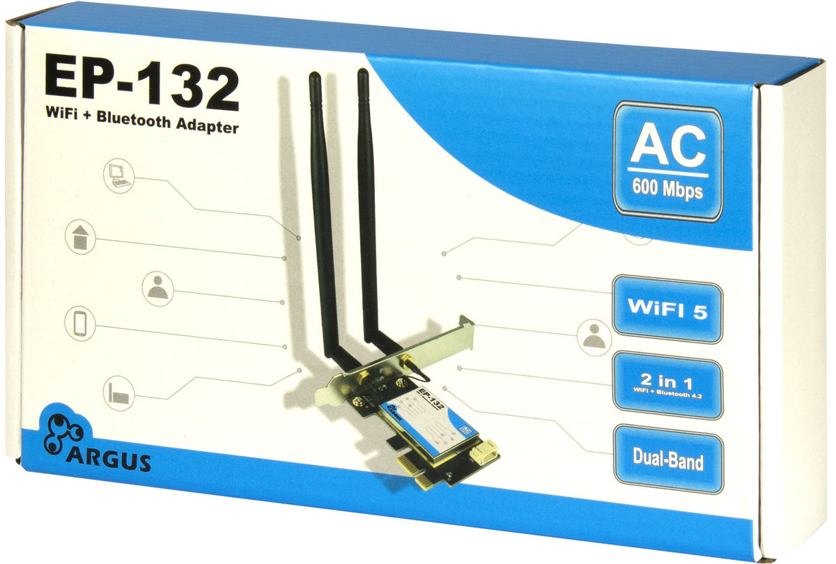 Argus EP-132 Netværksadapter Trådløs USB 2.0 600Mbps Wi-Fi 5