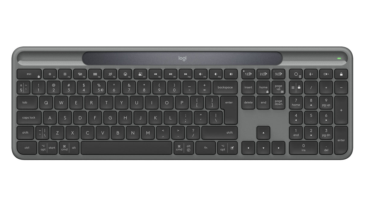 Logitech Signature Slim Solar+ K980 tastatur Universel RF trådløs + Bluetooth QWERTY UK international Grafit