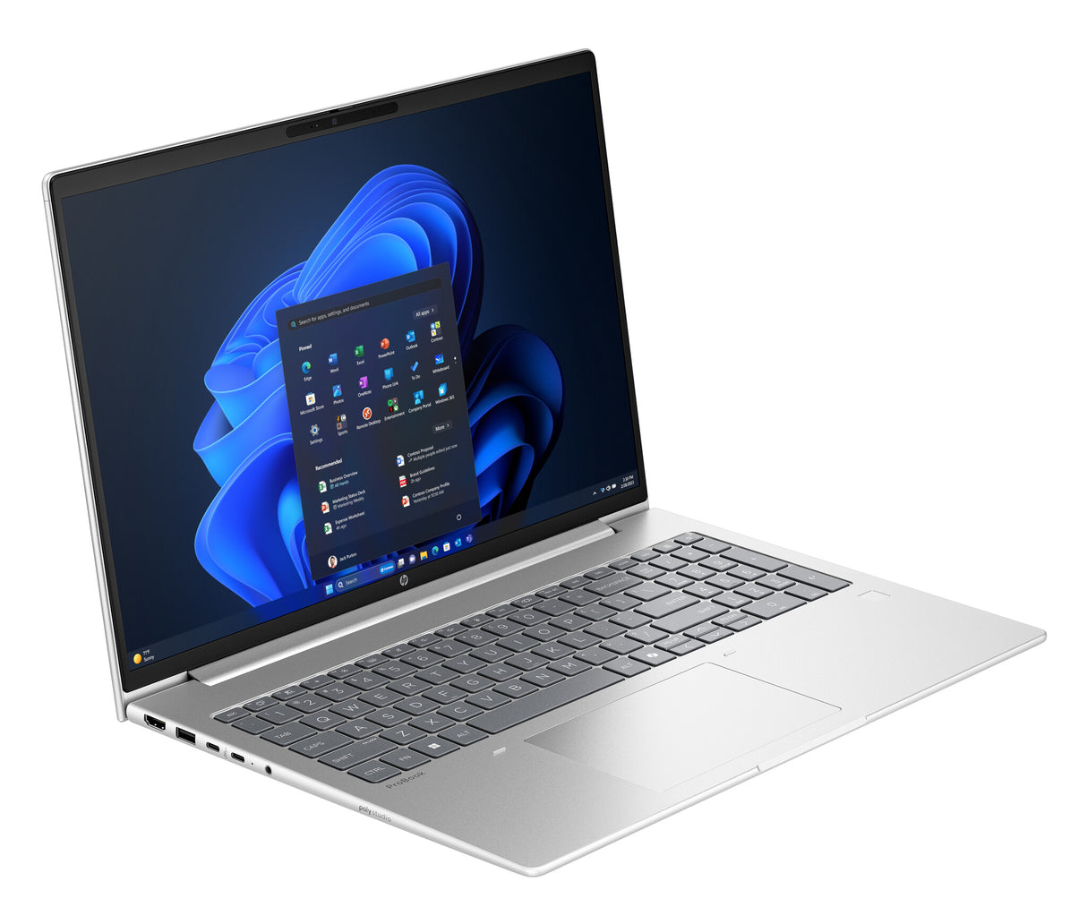 HP ProBook 4 AMD Ryzen™ 5 220 Laptop 40,6 cm (16") WUXGA 16 GB DDR5-SDRAM 512 GB SSD Wi-Fi 7 (802.11be) Windows 11 Pro AI PC Sølv