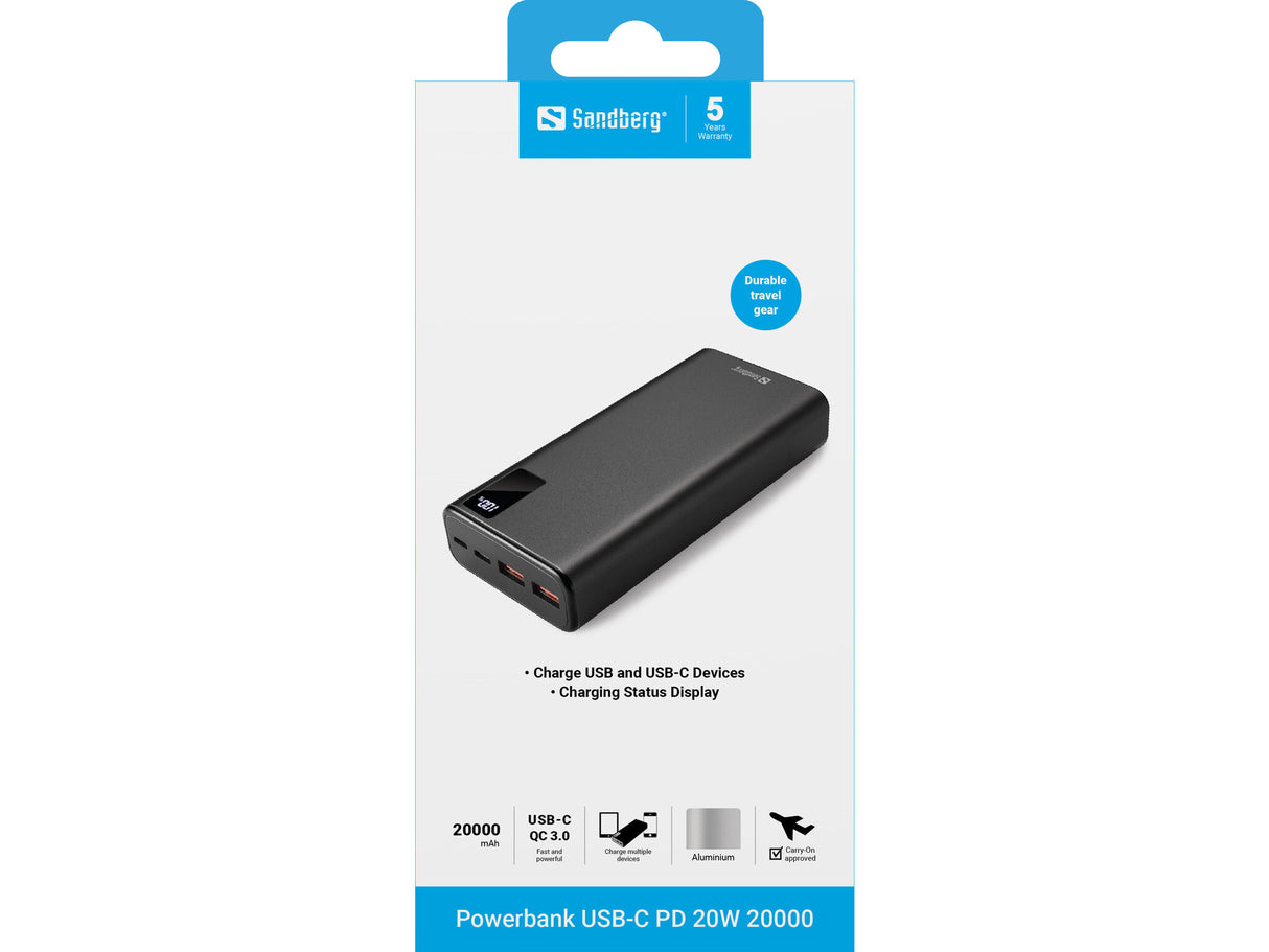 Sandberg 420-59 powerbank 20000 mAh Sort