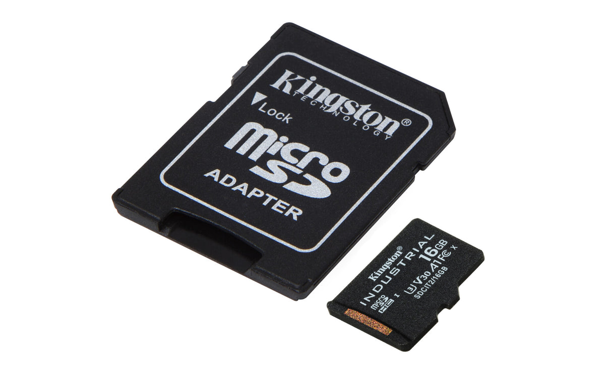Kingston Technology 16GB microSDHC Industrial C10 A1 pSLC kort + SD-adapter