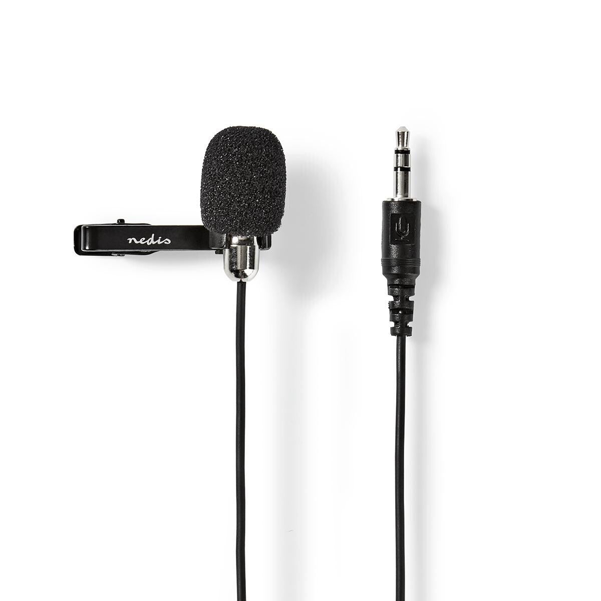 Nedis MICCJ105BK mikrofon Sort, Krom Clip-on mikrofon