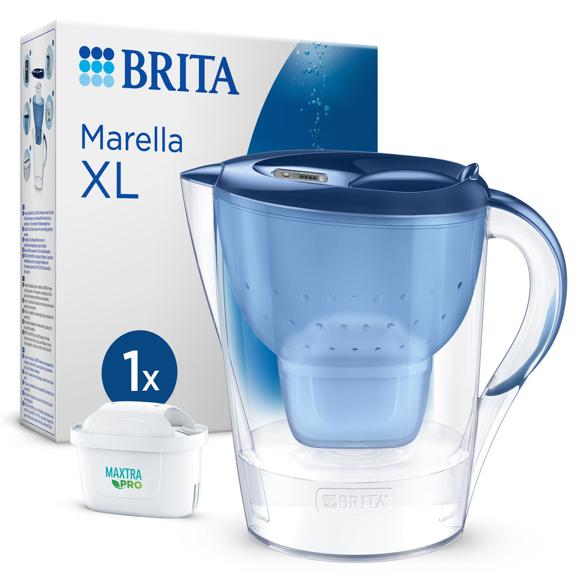 Brita Marella XL kande og Maxtra+ filter Blå