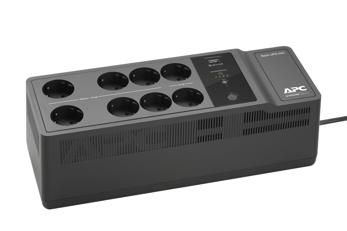 APC Back-UPS 650VA 230V 1 USB charging port - (Offline-) USV UPS-enhed Standby (offline) 0,65 kVA 400 W 8 AC stikkontakt(er)