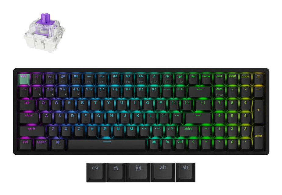 Keychron K4 HE tastatur Spil USB + RF Wireless + Bluetooth QWERTY Sort