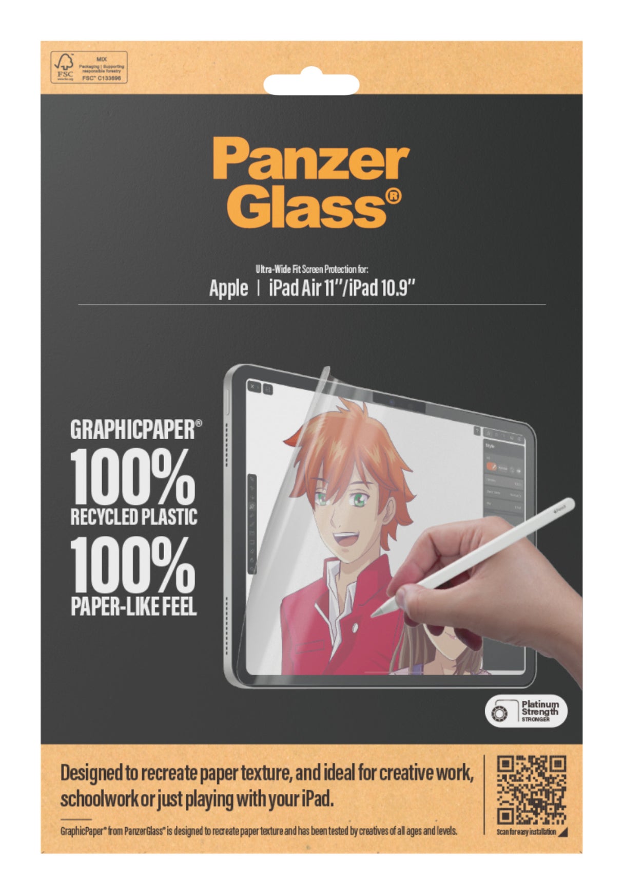 PanzerGlass ® GraphicPaper® Skærmbeskyttelse iPad Air 11'' (2024-2025) | iPad 10.9'' (2022) | iPad 11'' (2025) | Ultra-Wide Fit