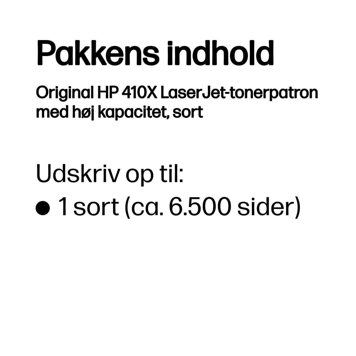 HP 410X Sort 6500 sider Toner CF410X