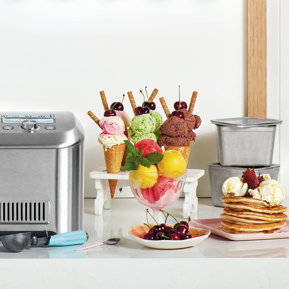 Sage Sorbetblender 1liter 200W Børstet rustfrit stål