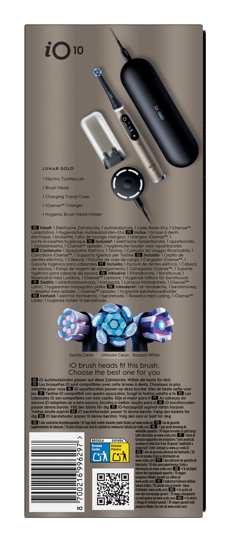 Oral-B iO Series 10 Ultimate Lunar Gold Limited Edition Elektrisk tandbørste