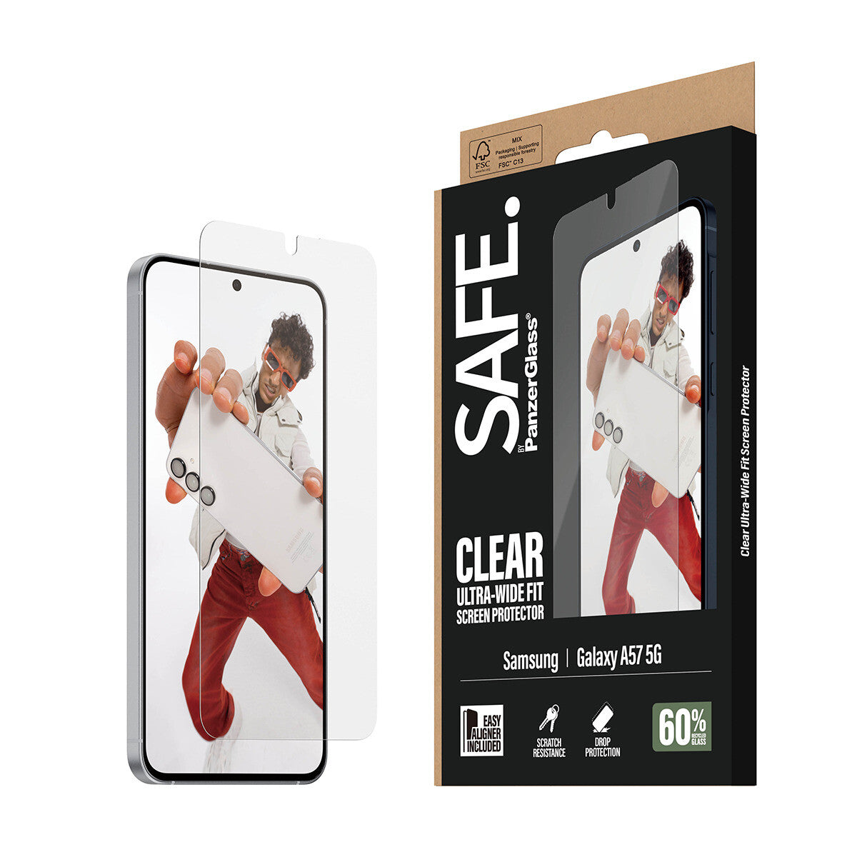 SAFE Screen Protector Galaxy A56 5G UWF w. EasyAligner