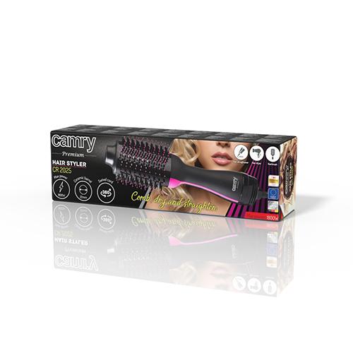 Camry Premium CR 2025 hair styling tool Hot air brush Warm Black, Pink 1200 W 1.75 m