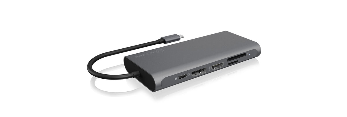 ICY BOX IB-DK4050-CPD Wired USB 3.2 Gen 1 (3.1 Gen 1) Type-C Anthracite
