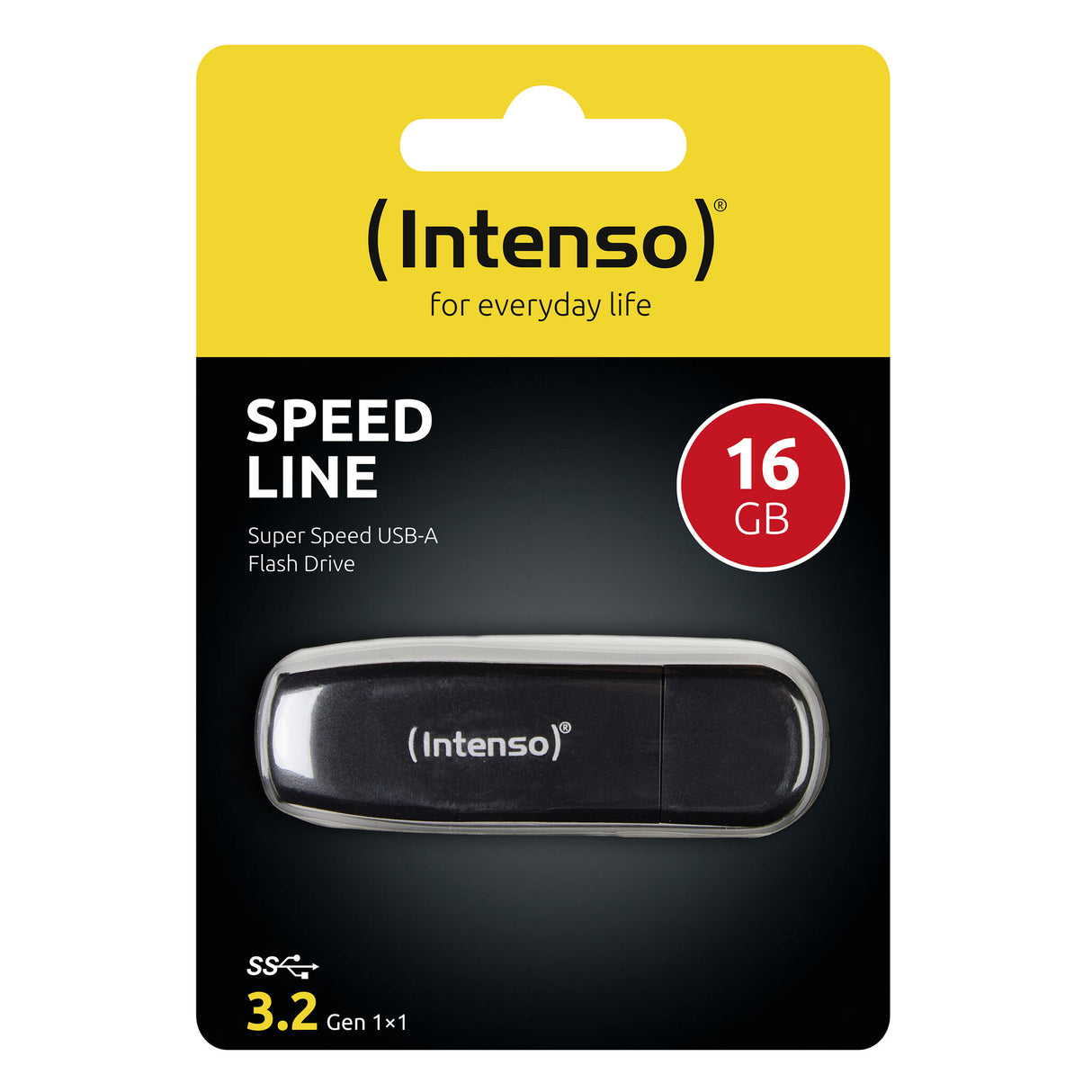 Intenso Speed Line USB-nøgle 16 GB USB Type-A 3.2 Gen 1 (3.1 Gen 1) Sort