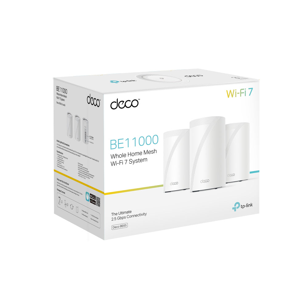 TP-LINK Deco BE65 BE9300 Whole Home Mesh Wi-Fi 7 System 3pck