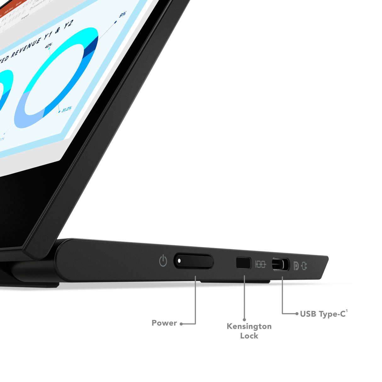 Lenovo ThinkVision M14d computerskærm 35,6 cm (14") 2240 x 1400 pixel 2.2K LED Sort