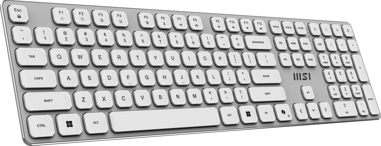 MSI FORGE K210 W COMBO WHITE US tastatur Mus inkluderet Hjemme/kontor USB QWERTY US engelsk Hvid