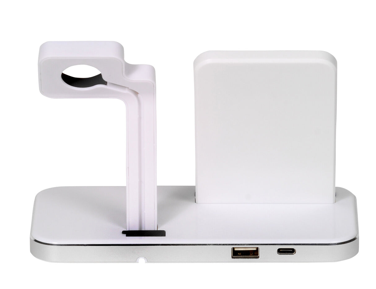 Vivanco 2 in 1 Wireless Fast Charger Smartphone, SmartWatch Hvid USB Hurtig opladning Indendørs