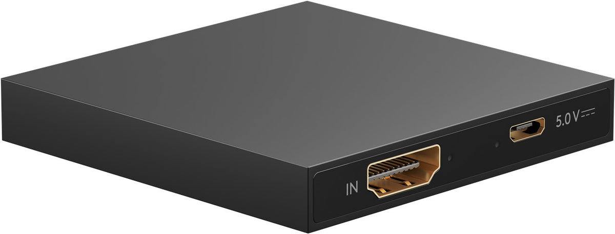 HDMI Splitter 1 to 2 (4K @ 30 Hz), black - splits 1x HDMI input signal into 2x HDMI output