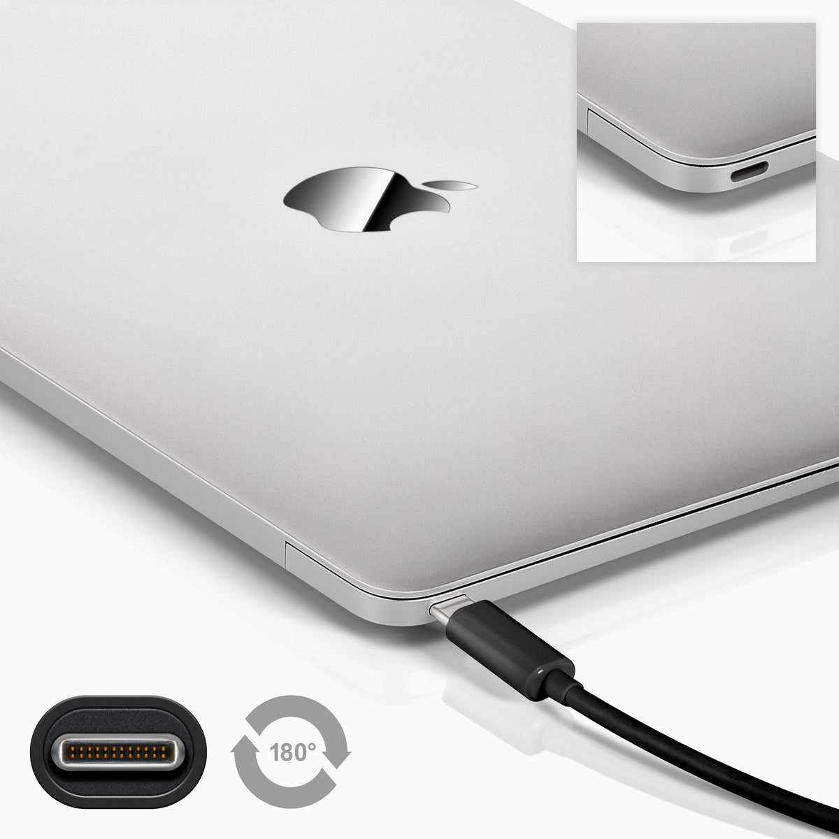 goobay USB-C adapter 20cm Sort