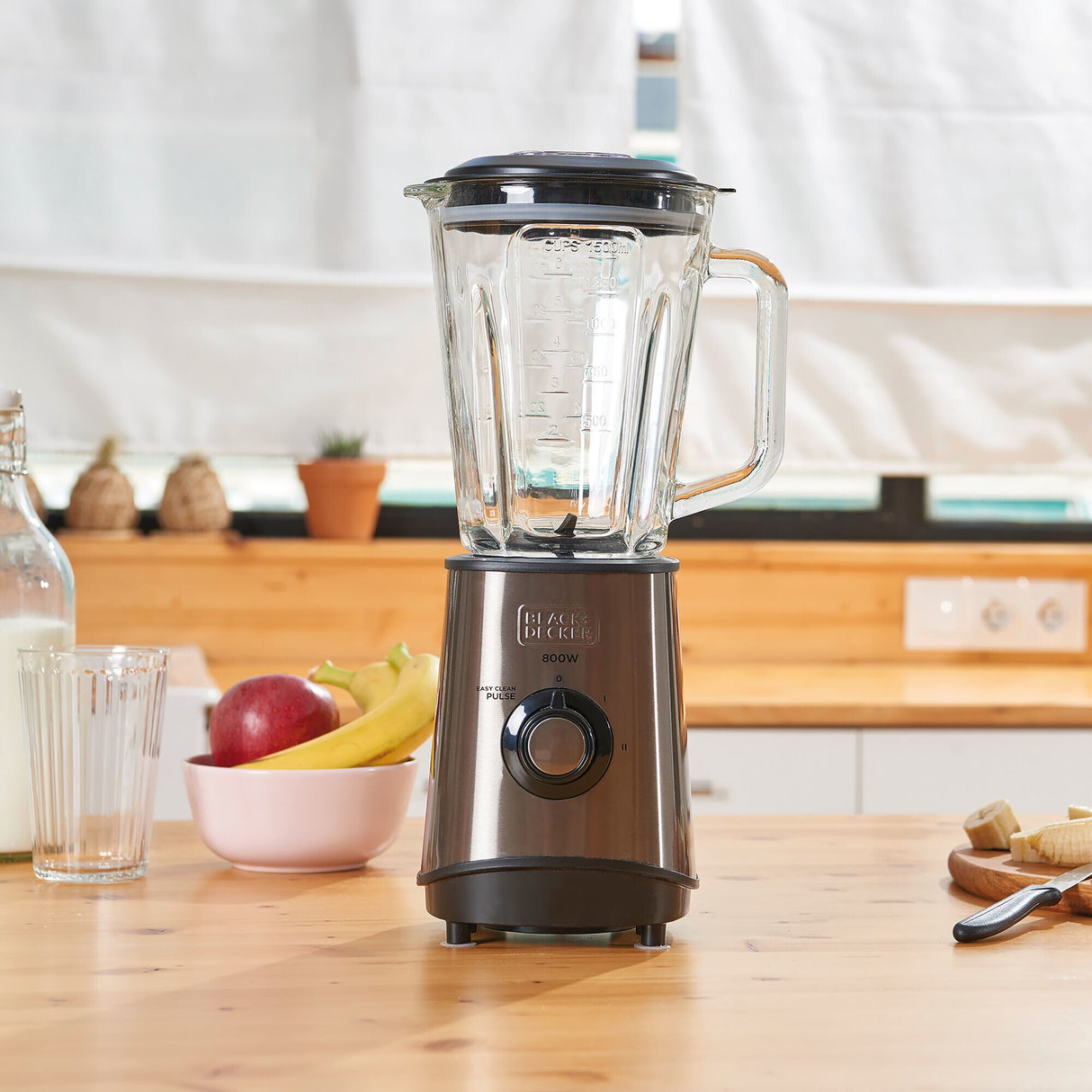 Black & Decker BXJB800E Bordplade blender 800 W Sort, Transparent