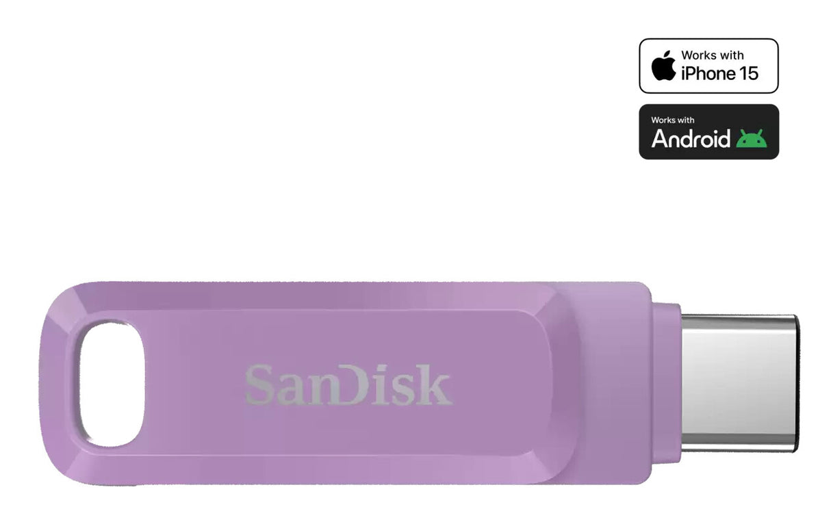 SanDisk Ultra Dual Drive Go USB-nøgle 512 GB USB Type-C 3.2 Gen 1 (3.1 Gen 1) Lavendel