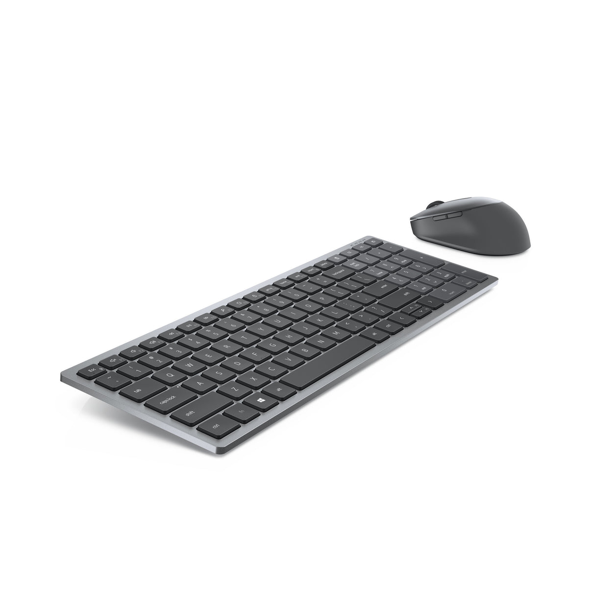 DELL KM7120W tastatur Mus inkluderet Kontor RF trådløs + Bluetooth QWERTY Nordisk Grå, Titanium