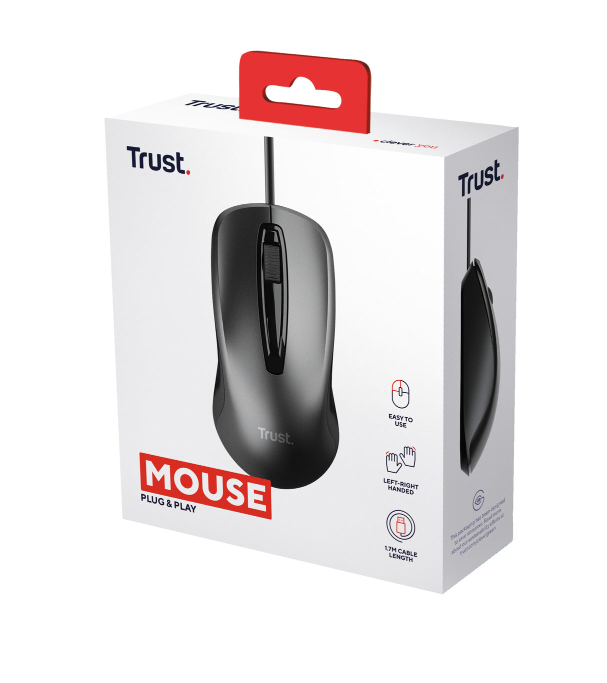 Trust 24657 mus Kontor Ambidextrous USB Type-A Optisk 1200 dpi