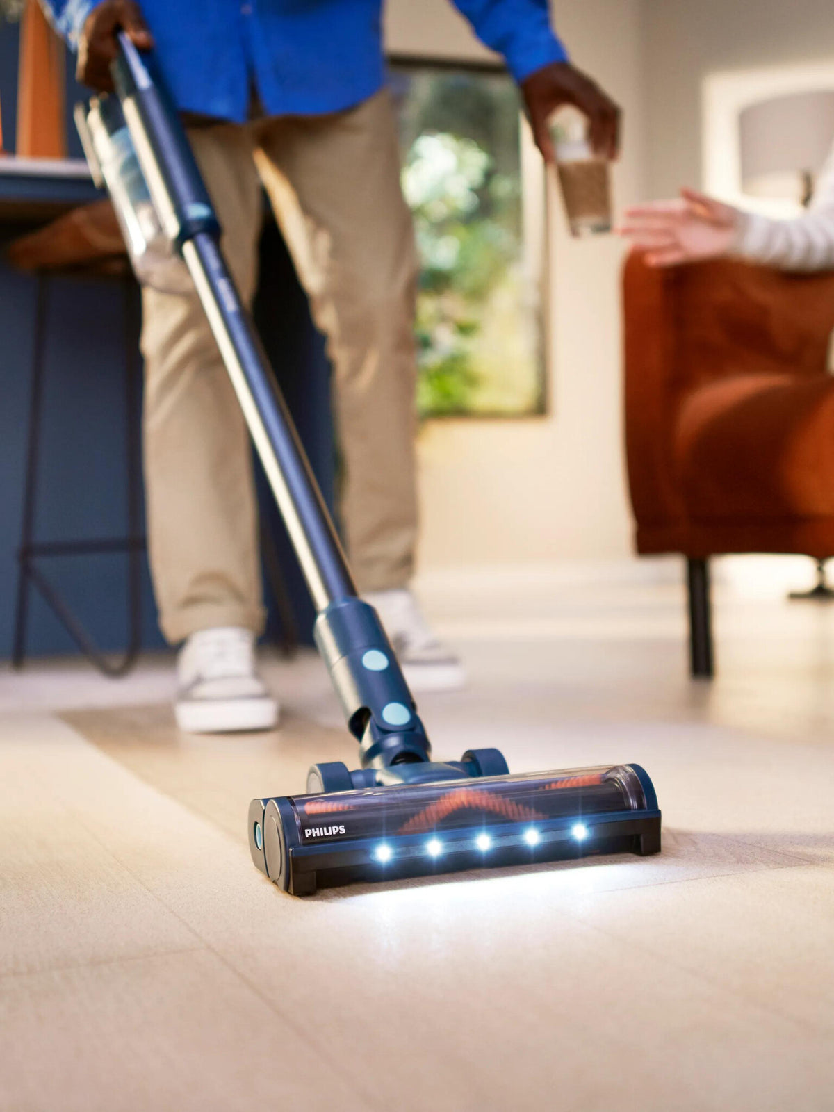 Philips 5000 series XC5043/01 stick vacuum/electric broom Battery Dry&wet Cyclonic Bagless 0.27 L Blue, Yellow
